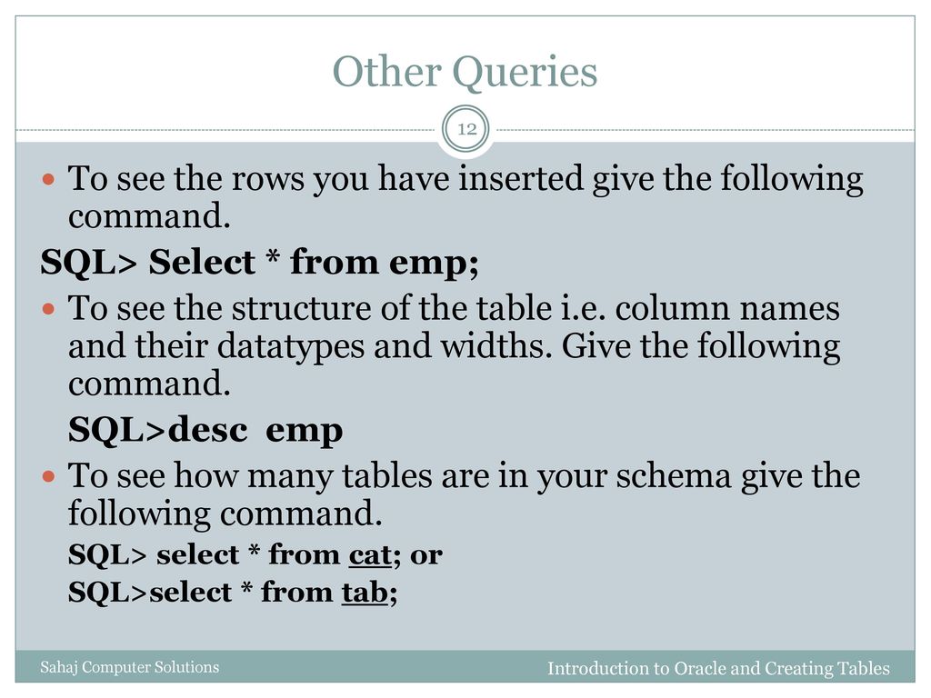 Introduction to oracle ppt download